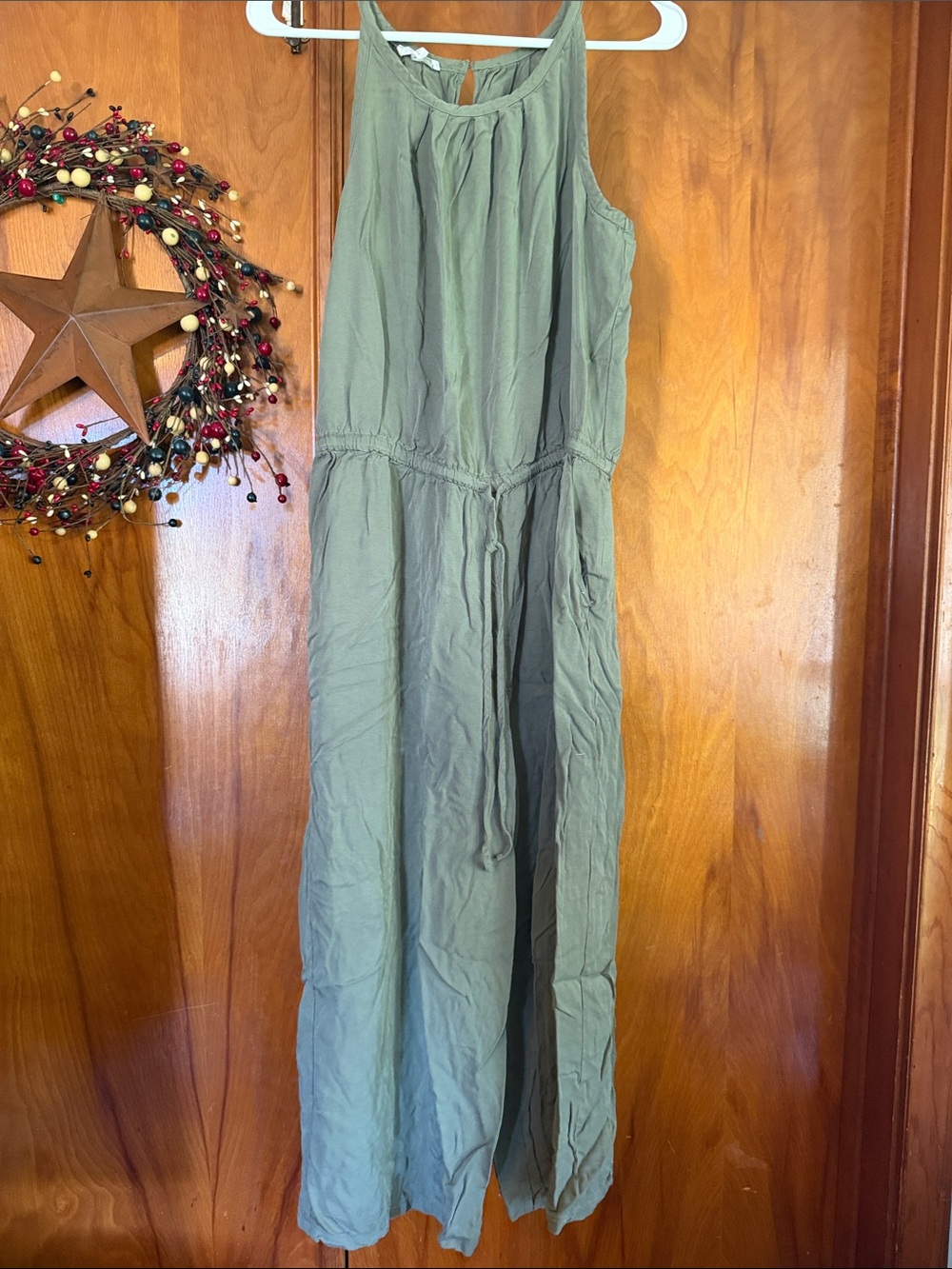 Maurices Olive Green Sleeveless Jumpsuit